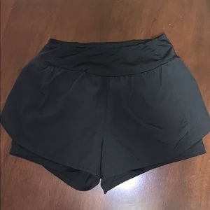 black running shorts